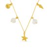 Mixed Shell & Starfish Charm Necklace